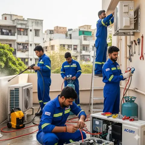 AC repair in Dahisar technician working